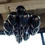 гелиевые шарики цвет черные металлик размер 30 см. Цена всего 70 грн., а срок полета 12 - 14 часов