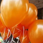 гелиевые шарики цвет оранжевые перламутр размер 30 см. Цена всего 70 грн., а срок полета 12 - 14 часов