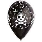 гелиевые шарики на Хэллоуин череп пирата